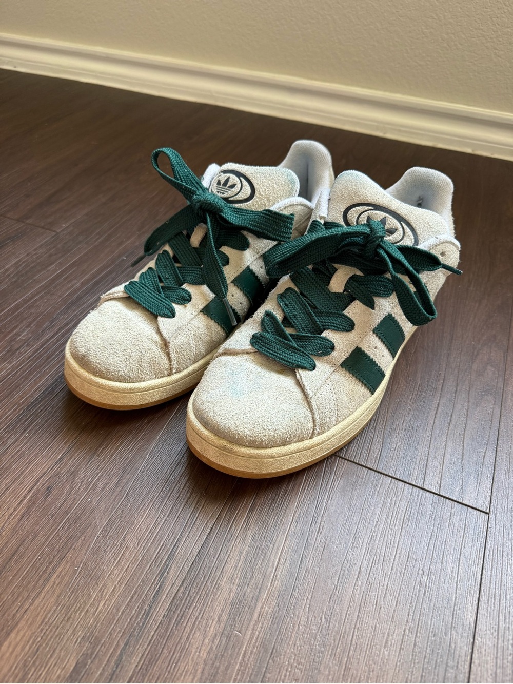 Adidas Campus 00S White Collegiate Green Classic Skater Sneakers Shoes Mens 10.5